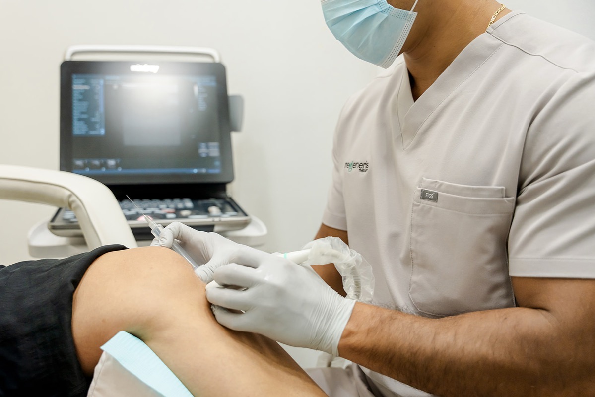 Preparation for regenerative knee treatment